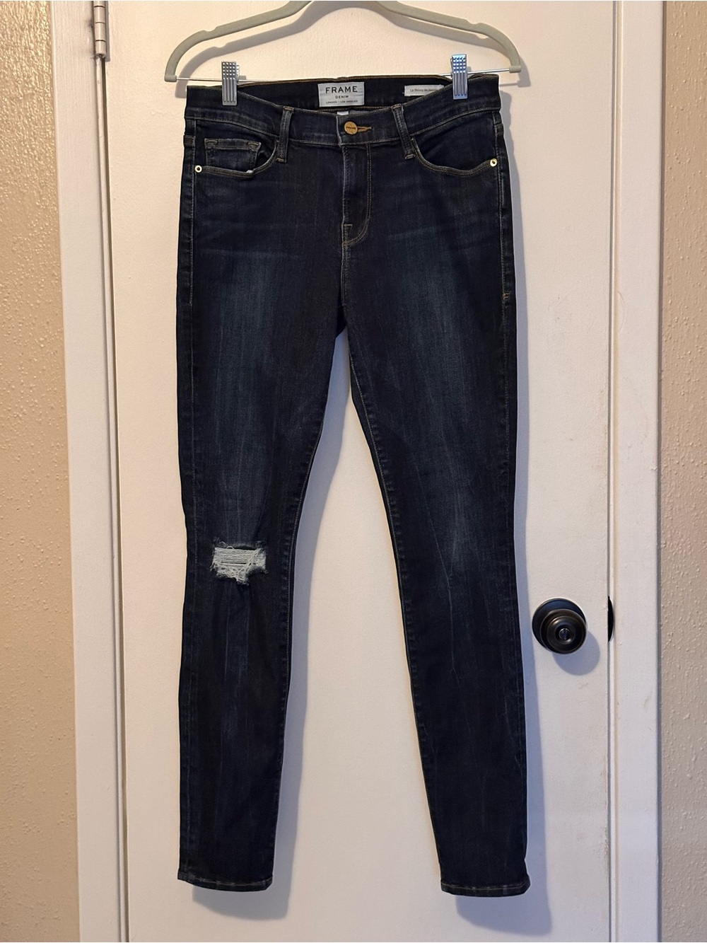Frame Denim Le Skinny de Jeanne Jeans in Dark Indigo - Women's Size 28